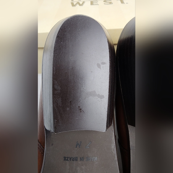 ❤️ NIB NINE WEST WOMEN'S LEATHER N-BRENDA ANKLE BOOTS - BROWN - SIZE 7 M ❤️ - Picture 9 of 12